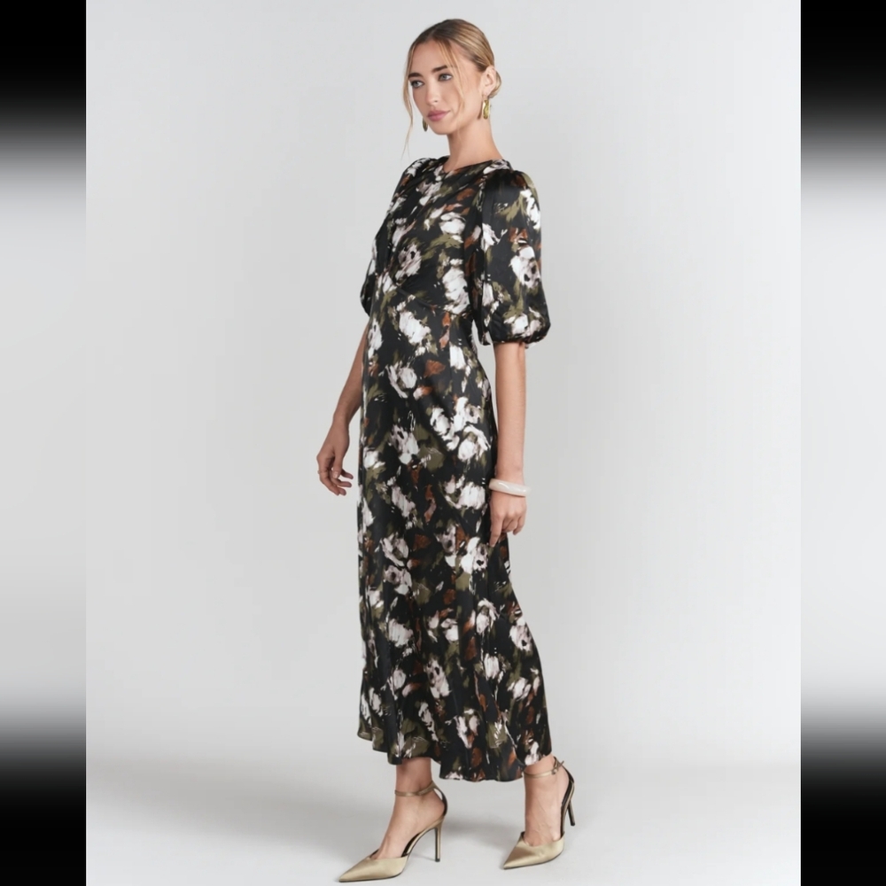 Adina LV Satin Midi Dress Size XXL Runs Like  XL